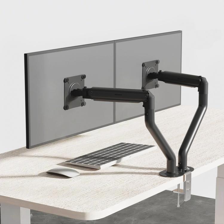 17-32 Inch Dual Monitor Mount Gas Spring 360 Degree Heavy Duty Floating Desk Arm, Dual Monitor Mount Black 17-32 Inch Dual Monitor Mount Gas Spring 360 Degree Heavy Duty Floating Desk Arm, Dual Monitor Mount Black